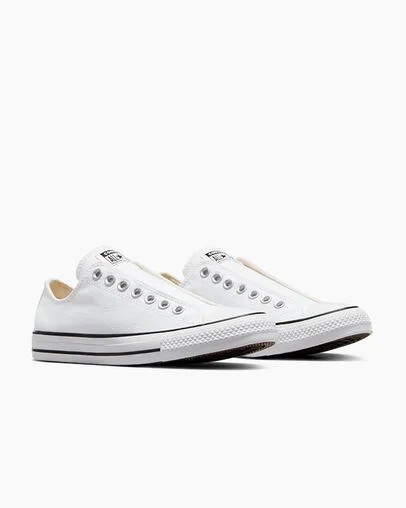 White / Black Converse Chuck Taylor All Star Men Slip On Shoes Singapore | C-41506399