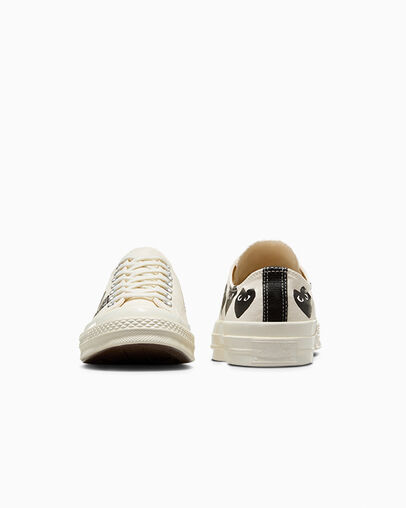 White / Black Converse Converse x PLAY Comme des Garçons Chuck 70 Multi Heart Women Sneakers Singapore | C-13482579