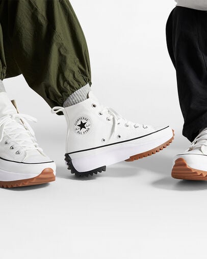 White / Black Converse Run Star Hike Men Platform Shoes Singapore | C-06597439