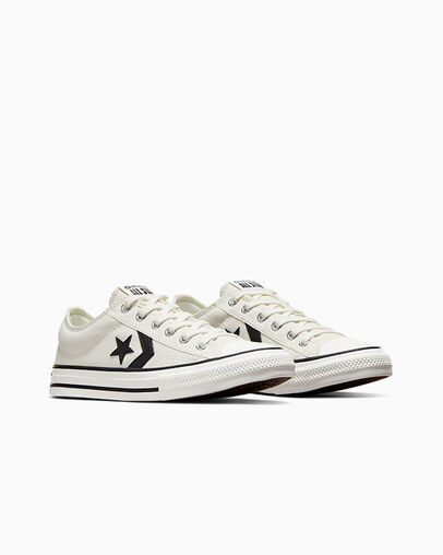 White / Black Converse Star Player 76 Foundational Kids' Canvas Shoes Singapore | C-21304869