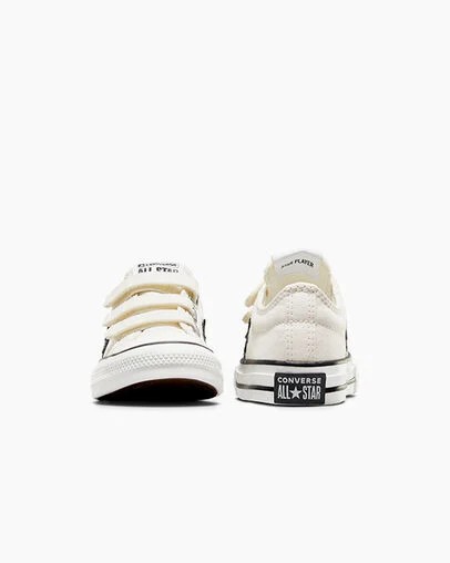 White / Black Converse Star Player 76 Kids' Sneakers Singapore | C-87965439