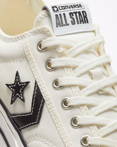 White / Black Converse Star Player 76 Premium Men Canvas Shoes Singapore | C-62137959