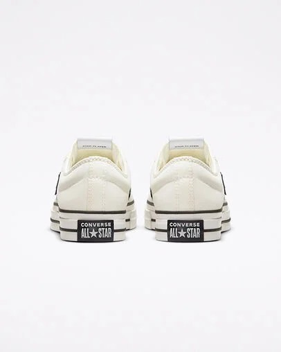 White / Black Converse Star Player 76 Premium Men Canvas Shoes Singapore | C-62137959