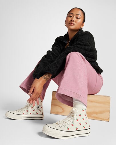 White / Black / Red Converse Chuck 70 Cherries Women Sneakers Singapore | C-47081399