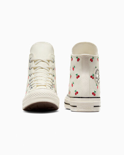 White / Black / Red Converse Chuck 70 Cherries Women Sneakers Singapore | C-47081399