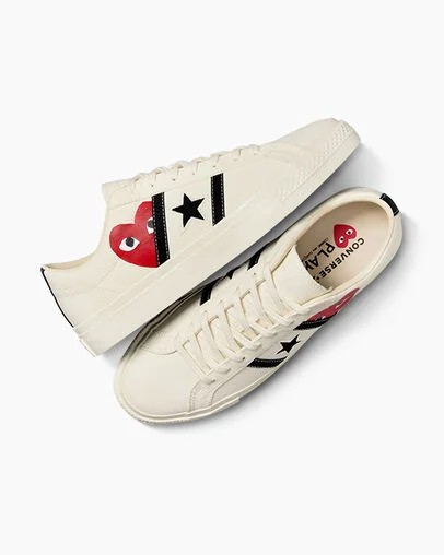 White / Black / Red Converse Converse x PLAY Comme des Garçons One Star Academy Pro Women Skate Shoes Singapore | C-31974259