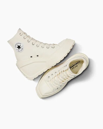 White / Black / White Converse Chuck 70 De Luxe Wedge Women Sneakers Singapore | C-26174809