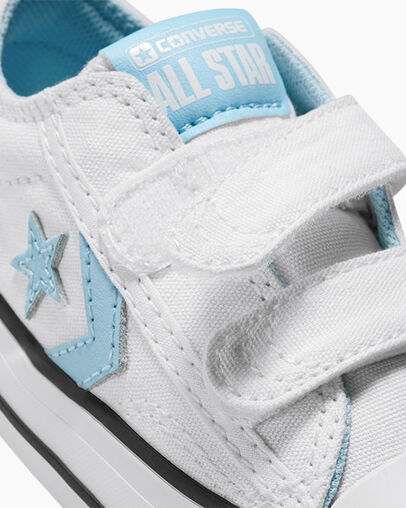 White / Blue / White Converse Star Player 76 Kids' Sneakers Singapore | C-02574189