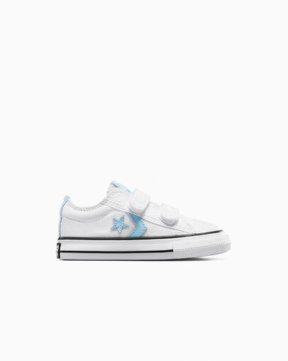 White / Blue / White Converse Star Player 76 Kids\' Sneakers Singapore | C-02574189