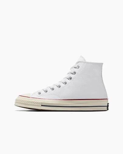 White / Dark Red Converse Chuck 70 Men Canvas Shoes Singapore | C-27618509