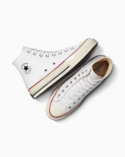 White / Dark Red Converse Chuck 70 Men Canvas Shoes Singapore | C-27618509