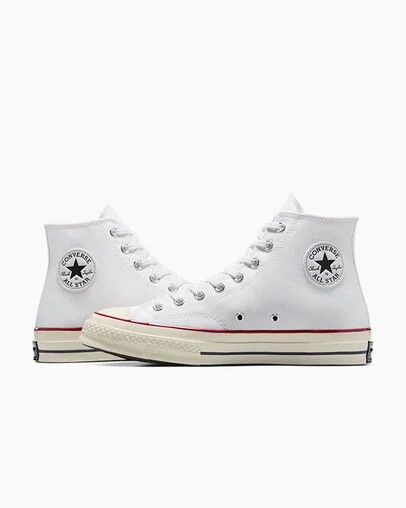 White / Dark Red Converse Chuck 70 Men Canvas Shoes Singapore | C-27618509