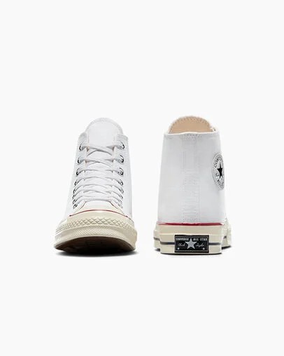 White / Dark Red Converse Chuck 70 Men Canvas Shoes Singapore | C-27618509