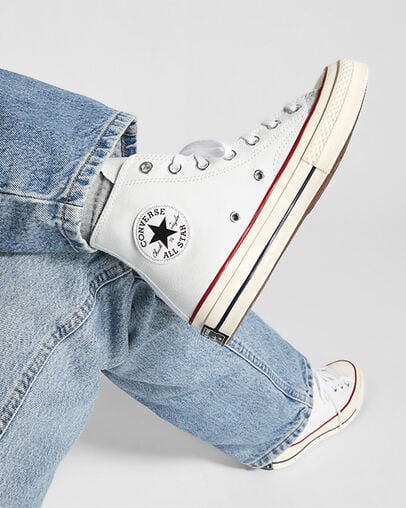 White / Dark Red Converse Chuck 70 Men Canvas Shoes Singapore | C-27618509