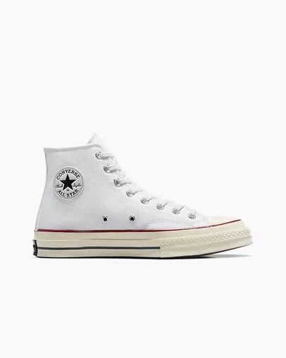 White / Dark Red Converse Chuck 70 Men Canvas Shoes Singapore | C-27618509
