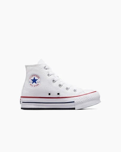 White / Dark Red / Navy Converse Chuck Taylor All Star EVA Lift Kids\' Platform Shoes Singapore | C-53940769