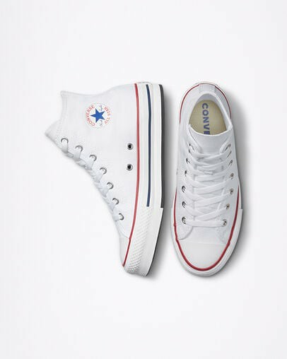 White / Dark Red / Navy Converse Chuck Taylor All Star EVA Lift Kids' Canvas Shoes Singapore | C-93201469
