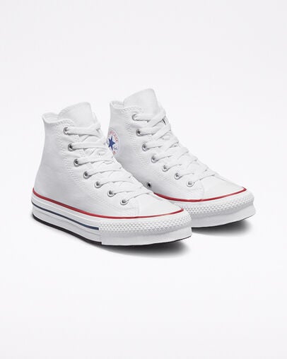 White / Dark Red / Navy Converse Chuck Taylor All Star EVA Lift Kids' Canvas Shoes Singapore | C-93201469
