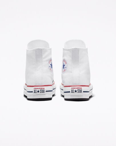 White / Dark Red / Navy Converse Chuck Taylor All Star EVA Lift Kids' Canvas Shoes Singapore | C-93201469