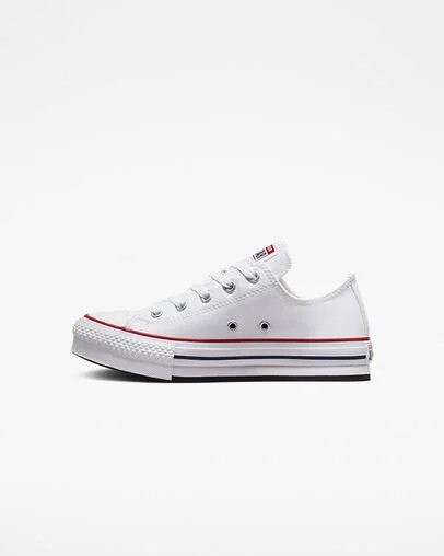 White / Dark Red / Navy Converse Chuck Taylor All Star EVA Lift Kids\' Platform Shoes Singapore | C-75216039