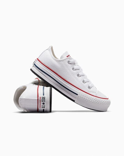 White / Dark Red / Navy Converse Chuck Taylor All Star EVA Lift Kids' Platform Shoes Singapore | C-13458729
