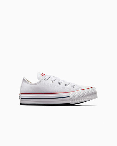 White / Dark Red / Navy Converse Chuck Taylor All Star EVA Lift Kids\' Platform Shoes Singapore | C-13458729