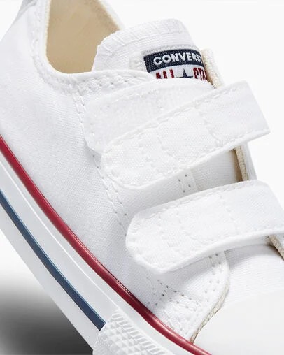 White / Dark Red / Navy Converse Chuck Taylor All Star 2V Kids' Canvas Shoes Singapore | C-08326719