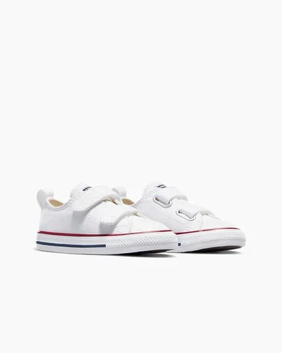 White / Dark Red / Navy Converse Chuck Taylor All Star 2V Kids' Canvas Shoes Singapore | C-08326719