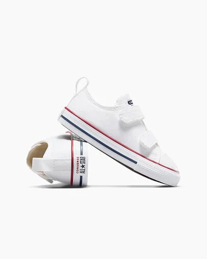 White / Dark Red / Navy Converse Chuck Taylor All Star 2V Kids' Canvas Shoes Singapore | C-08326719