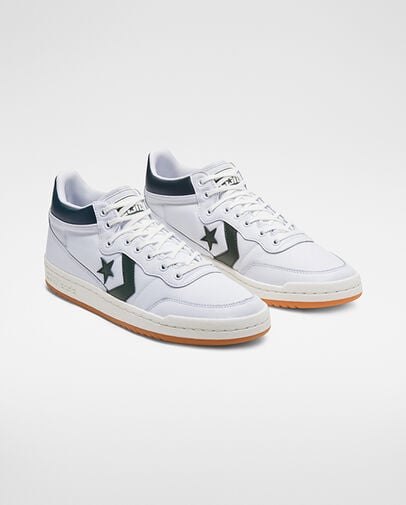 White / Deep Turquoise Converse CONS Fastbreak Pro Leather Women Skate Shoes Singapore | C-50861929