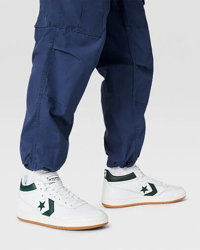 White / Deep Turquoise Converse CONS Fastbreak Pro Leather Women Skate Shoes Singapore | C-50861929