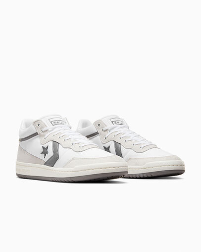 White / Grey Converse CONS Fastbreak Pro Suede Nylon Women Skate Shoes Singapore | C-91620439