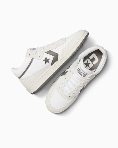 White / Grey Converse CONS Fastbreak Pro Suede Nylon Women Skate Shoes Singapore | C-91620439