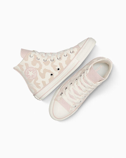 White / Grey Converse Chuck Taylor All Star Leopard Kids' Sneakers Singapore | C-60184329