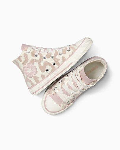 White / Grey Converse Chuck Taylor All Star Leopard Kids' Sneakers Singapore | C-72490589