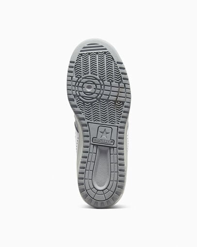 White / Grey Converse Weapon Leather Men Basketball Shoes Singapore | C-38192509