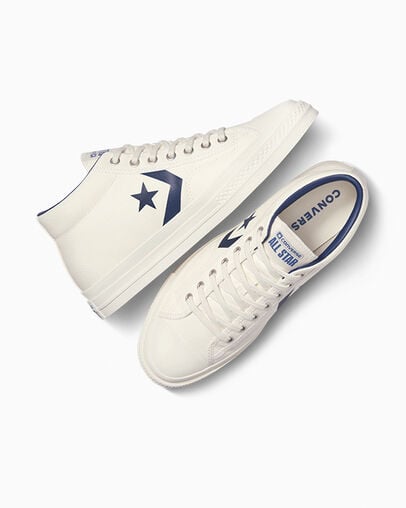 White / Navy / Blue Converse Star Player 76 Men Boots Singapore | C-07589649