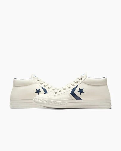 White / Navy / Blue Converse Star Player 76 Men Boots Singapore | C-07589649