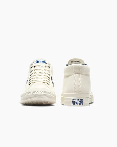 White / Navy / Blue Converse Star Player 76 Men Boots Singapore | C-07589649