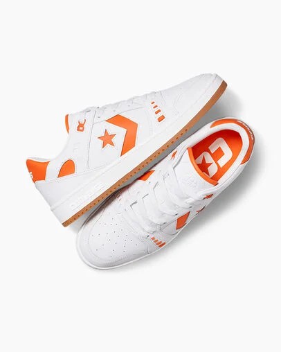 White / Orange Converse CONS AS-1 Pro Men Skate Shoes Singapore | C-09126359