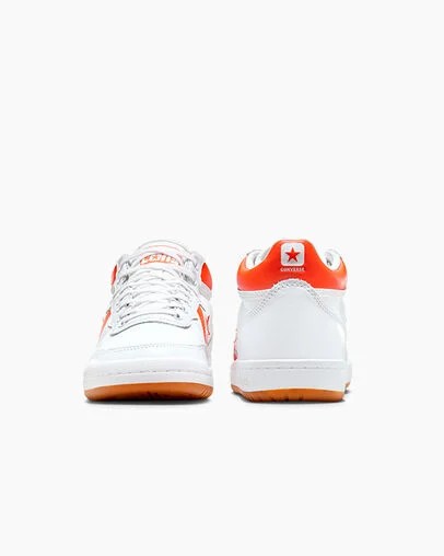 White / Orange Converse CONS Fastbreak Pro Leather Men Skate Shoes Singapore | C-65893479