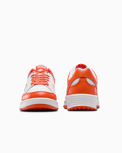 White / Orange Converse Weapon Leather Men Basketball Shoes Singapore | C-95840219