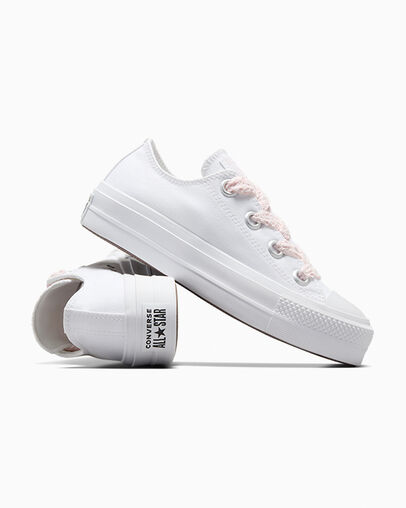 White / Pink Converse Chuck Taylor All Star Lift Women Platform Shoes Singapore | C-01842979
