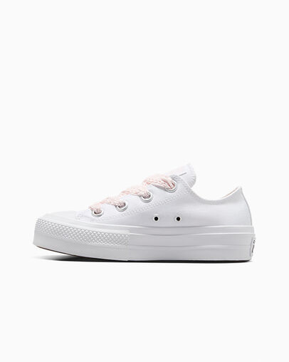 White / Pink Converse Chuck Taylor All Star Lift Women Platform Shoes Singapore | C-19025839