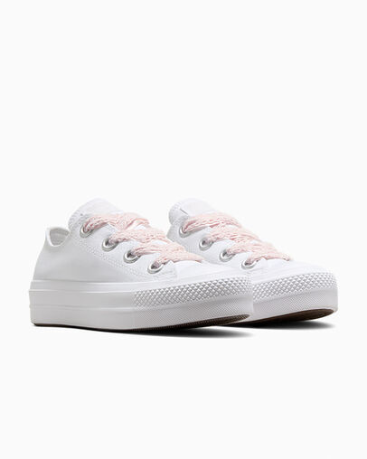 White / Pink Converse Chuck Taylor All Star Lift Women Platform Shoes Singapore | C-19025839