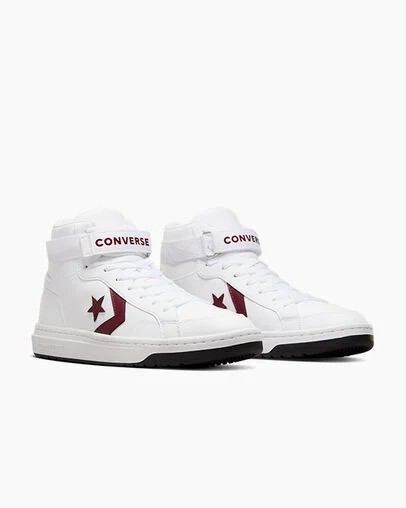 White / Pink Converse Pro Blaze V2 Leather Women Basketball Shoes Singapore | C-15274899