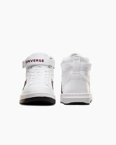White / Pink Converse Pro Blaze V2 Leather Women Basketball Shoes Singapore | C-15274899