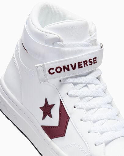 White / Pink Converse Pro Blaze V2 Leather Women Basketball Shoes Singapore | C-15274899