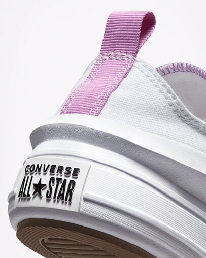 White / Purple Converse Chuck Taylor All Star Move Kids' Platform Shoes Singapore | C-56719209