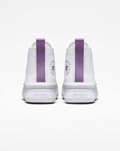 White / Purple Converse Chuck Taylor All Star Move Color Pop Kids' Platform Shoes Singapore | C-74862939